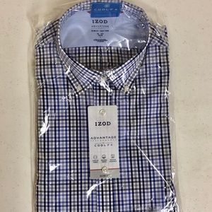Izod Mens Slim Fit Casual Button Down Shirt